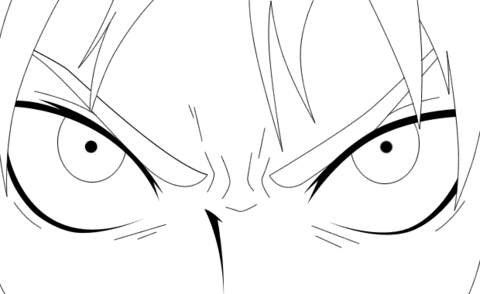 Eren Jaeger Eyes Coloring Page